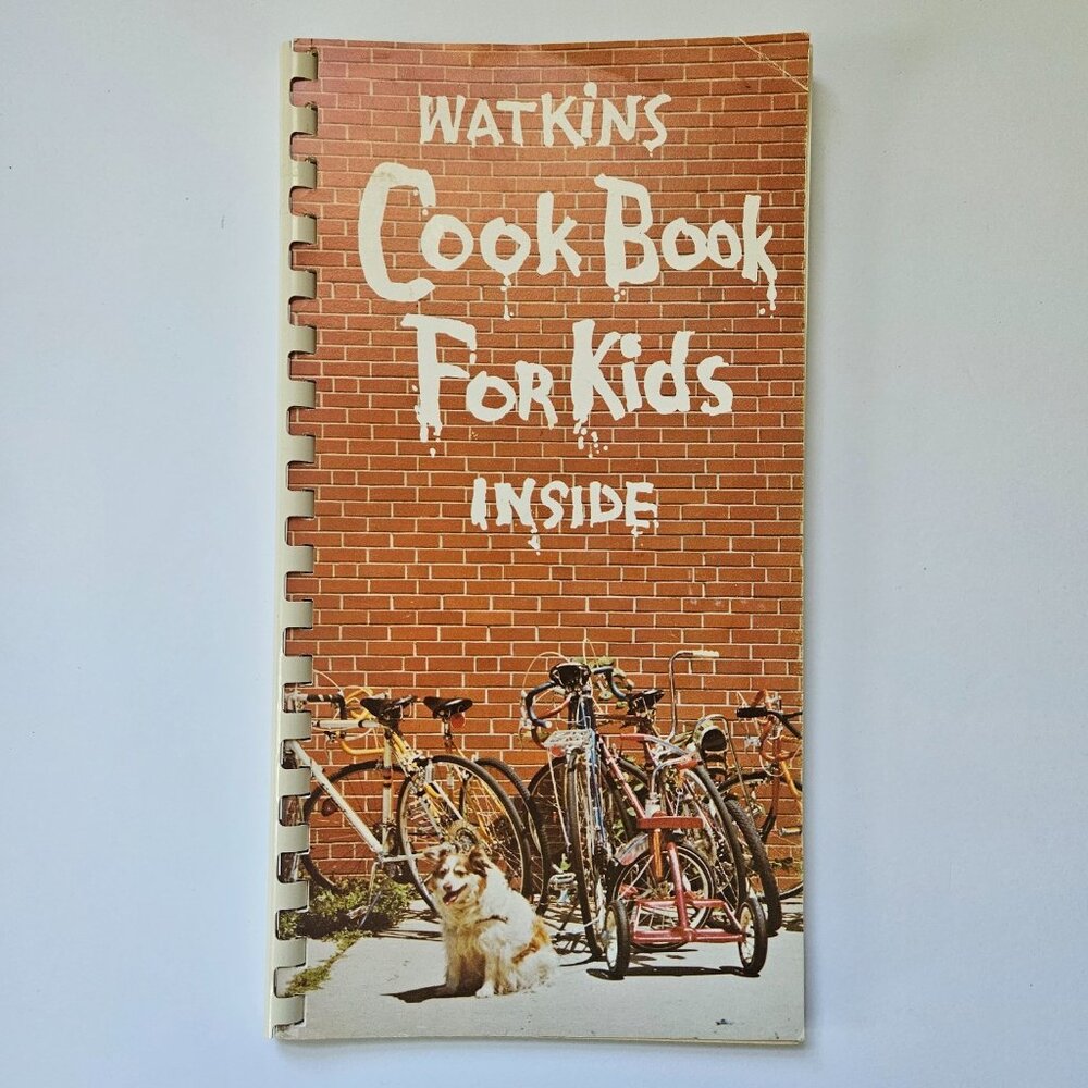 Vintage 70s Watkins Cookbook Kids Inside 1977 Crafts Snacks Meals cottagecore